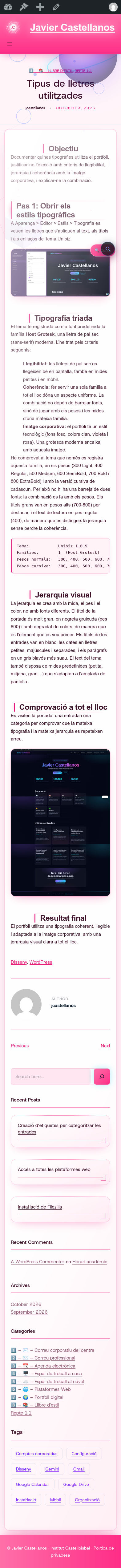 Entrada publicada en versió mòbil: les columnes s'apilen i el text continua llegible